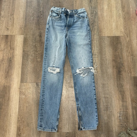 RE/DONE Super High Drain Pipe Jeans Size 25 - Picture 1 of 8